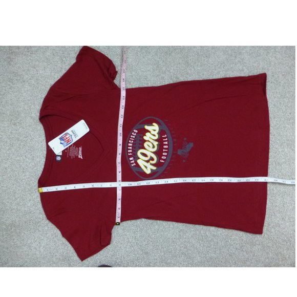 NWT 49ers V-Neck Cranberry Color Top - Picture 7 of 13